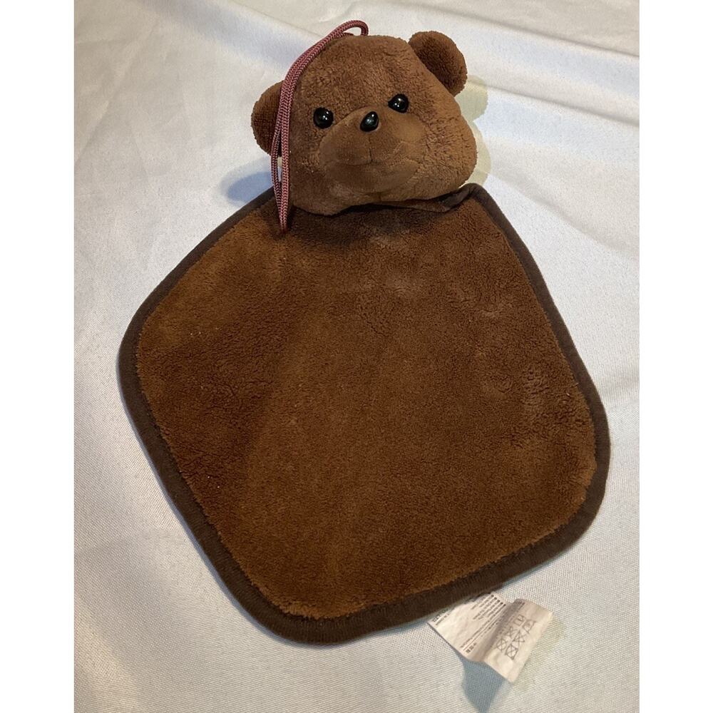 daiso Brown Bear Wash Cloth Lovey Security Blanket